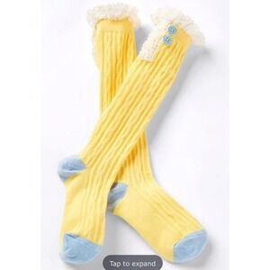 Matilda Jane Girls Yellow Socks Size‎ Small New